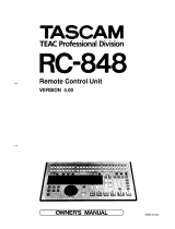 Tascam RC-848 Owner's manual