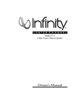 Infinity CC-3 User manual