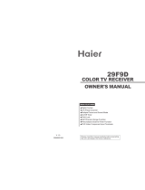 Haier 29F9D Owner's manual