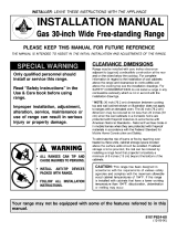 Maytag MGR4452BDB - 4.5 GAS RANGES Installation guide