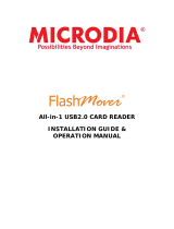 Microdia FlashMover All-in-1 USB 2.0 Installation Manual & Operation Manual