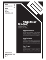 Reloop RPA-2000 Operating instructions