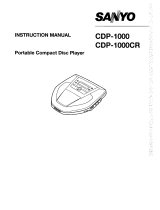 Sanyo CDP-1000 User manual