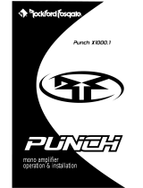 Rockford Fosgate PUNCH X1000.1 Operation & Installation Manual