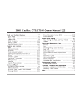 Cadillac 2005 CTS Owner's manual