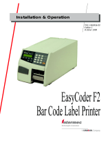 Intermec EasyCoder F2 Operating instructions