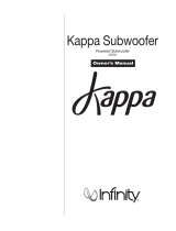 Infinity Kappa Center Owner's manual