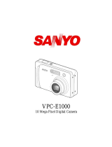 Sanyo VPC E1 - Xacti Camcorder - 6.0 MP User manual