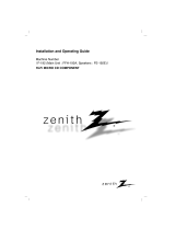 Zenith FE-192E Installation guide
