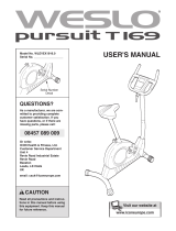 Weslo Pursuit T 169 User manual