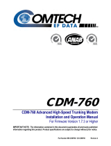 Comtech EF Data CDM-760 Operating instructions