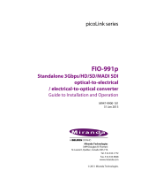 Miranda picoLink FIO-991p-RR-LC Manual To Installation And Operation