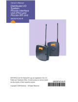Motorola Piccolo-XR Owner's manual