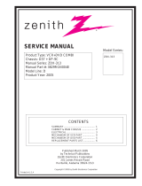 Zenith ZDX-313 User manual