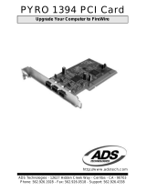 ADS Technologies PYRO 1394 Install Manual