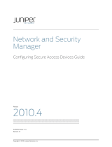 Juniper NETWORK AND SECURITY MANAGER User manual