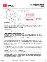 Hager 2958 Delayed Egress MagLock Installation Instructions Manual