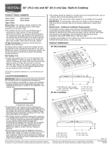 Maytag MGC7536WW - 36 in. 5 Burner Gas Cooktop User manual