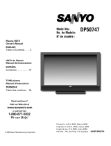 Sanyo DP50747 Owner's manual