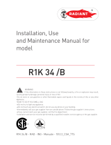 Radiant R1K 34B Installation, Use And Maintenance Manual