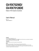 Gigabyte GV-RX70128DE User manual