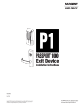 Sargent PASSPORT 1000 Exit Device Installation Instructions Manual