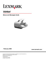 Lexmark X646ef Menus And Messages Manual