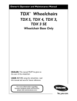 Invacare TDX 4 Owner's Operator And Maintenance Manual