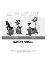 Spirit Recumbent Owner's manual