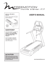 FreeMotion incline trainer i7.7 User manual