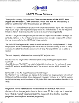 Knoll HD177 Throw Distance Manual
