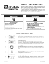 Maytag Bravos MTW6400TQ0 Quick start guide