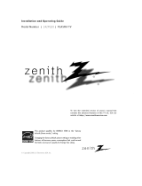 Zenith Z42PQ20 Installation guide