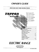 Tappan Millennia TEF352BHDA Owner's manual