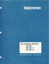 Tektronix PS 501-1 User manual