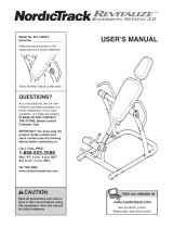 NordicTrack Revitalize 2.0 Inversion Bench User manual