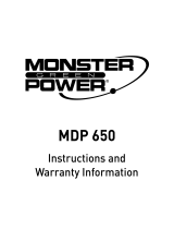Monster Green Power MDP 650 Instructions And Warranty Information