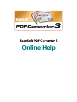 ScanSoft PDF CONVERTER STANDARD 3 -  GUIDE Online Help Manual