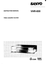 Sanyo VHR-830 User manual