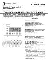 Intermatic ET8000 SERIES Owner/Installer Instruction Manual