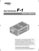 Edirol F-1 Owner's manual