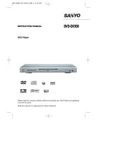 Sanyo DVD-DX500 User manual