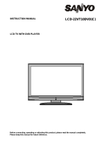 Sanyo LCD-22VT10DVD(C) User manual