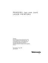 Tektronix PHASER 740 User manual