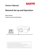 Sanyo PLC-XM100 Network Manual