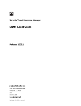 Juniper SECURITY THREAT RESPONSE MANAGER 2008.2 - SNMP AGENT GUIDE REV 1 User manual