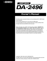 Edirol DA-2496 Owner's manual