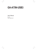 Gigabyte GA-A75N-USB3 User manual
