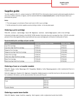 Lexmark X792 Supplies Manual