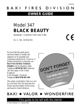 Baxi Fires Division 347 BLACK BEAUTY Owner's manual